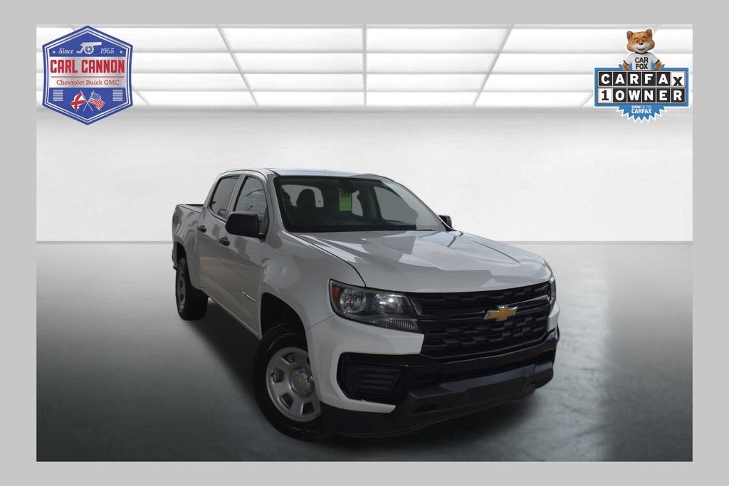 2022 Chevrolet Colorado WT in Summit White — front three-quarter view