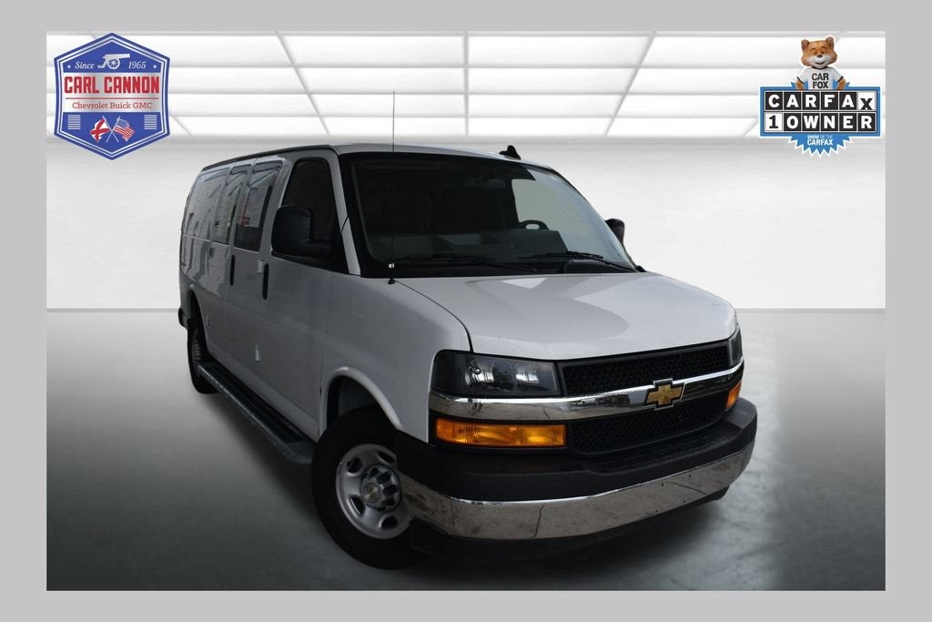2024 Chevrolet Express Cargo 2500 WT in Summit White — front three-quarter view