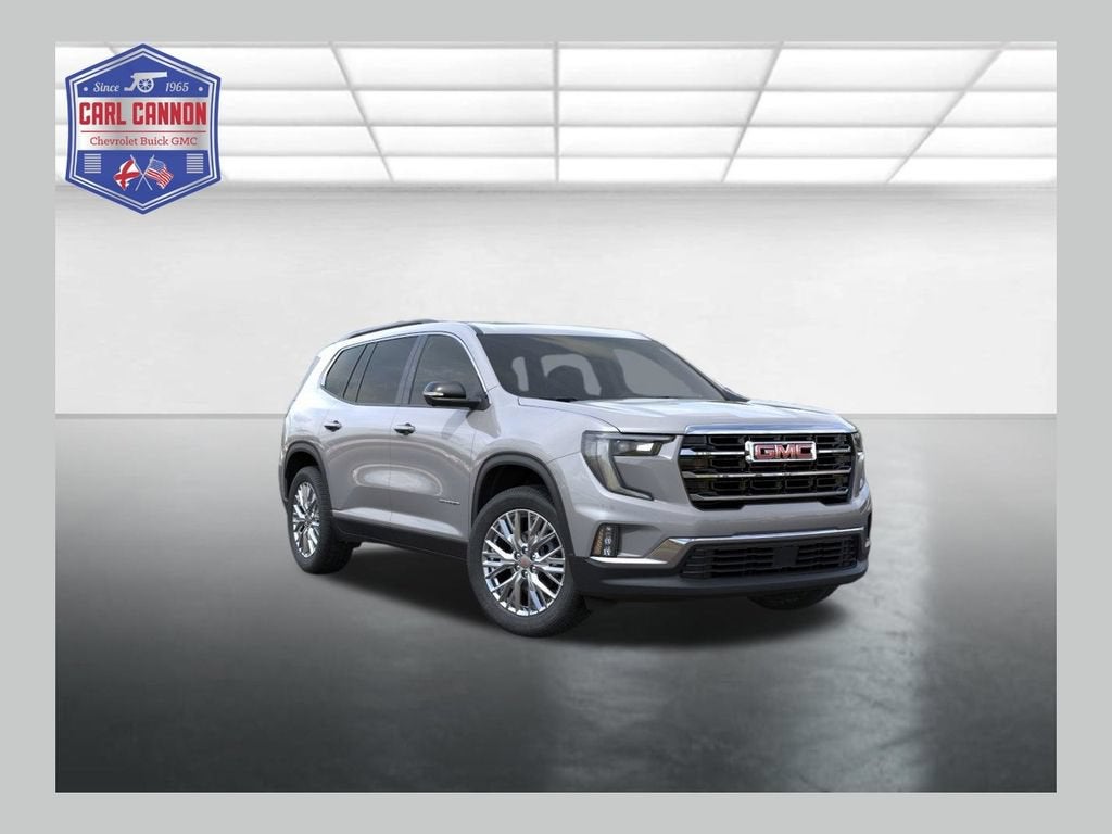 2026 GMC Acadia Elevation in Sterling Metallic — front three-quarter view