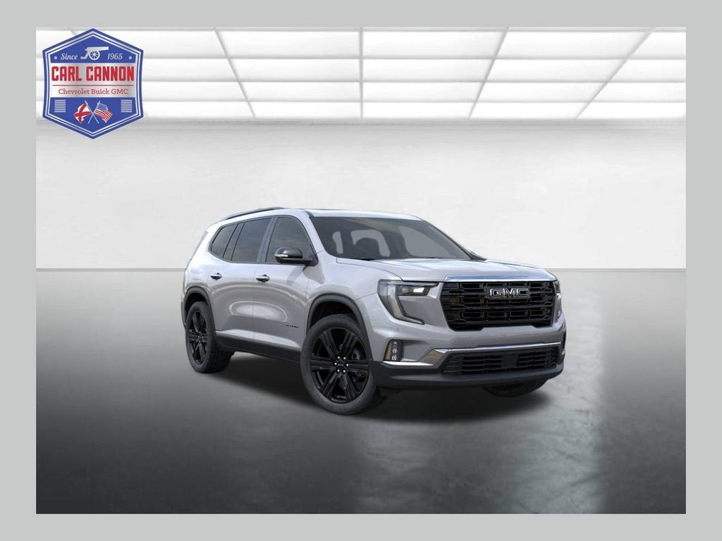 2026 GMC Acadia Elevation in Sterling Metallic — front three-quarter view