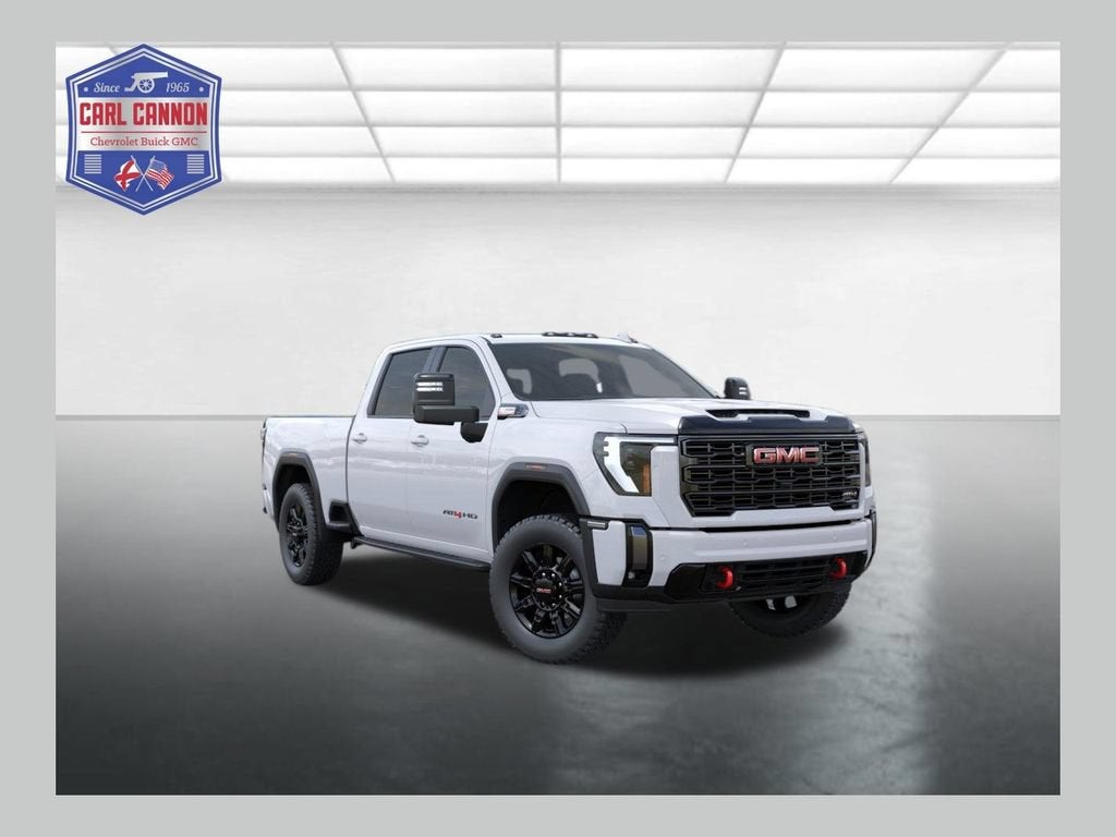 2026 GMC Sierra 2500 HD AT4 in Summit White — front three-quarter view