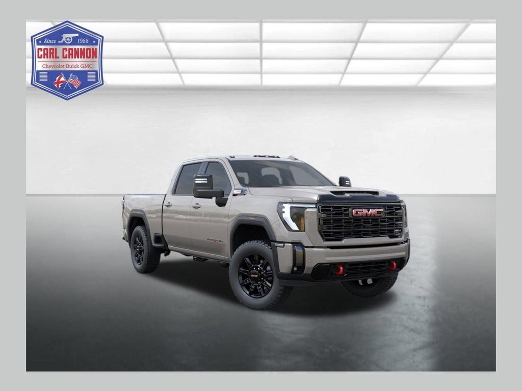 2026 GMC Sierra 2500 HD AT4 in Coastal Dune — front three-quarter view