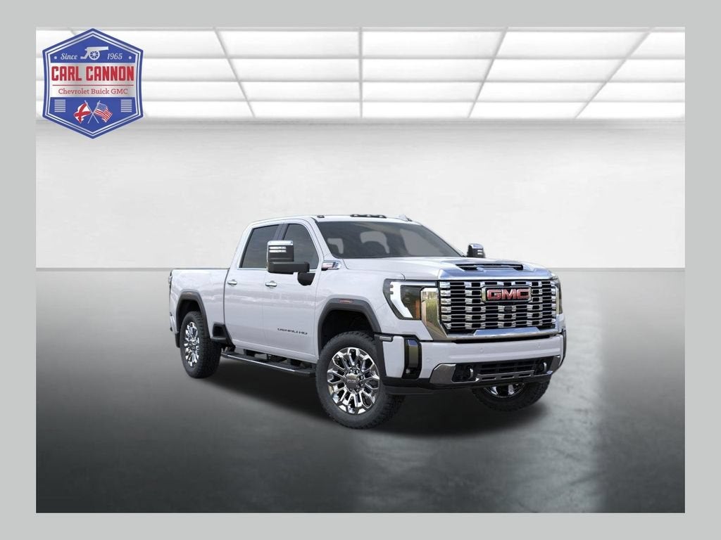 2026 GMC Sierra 2500 HD Denali in Summit White — front three-quarter view