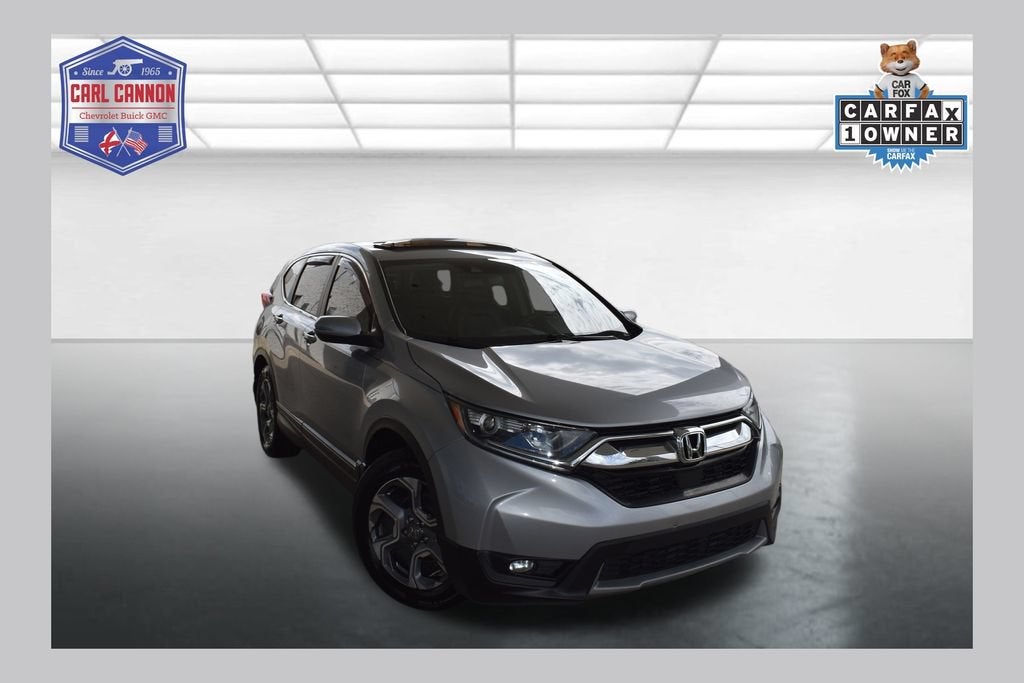 2019 Honda CR-V EX-L in Silver — front three-quarter view