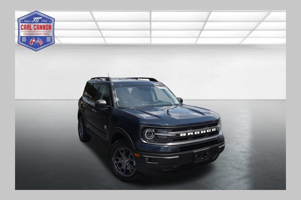 2021 Ford Bronco Sport Big Bend in Alto Blue Metalli — front three-quarter view