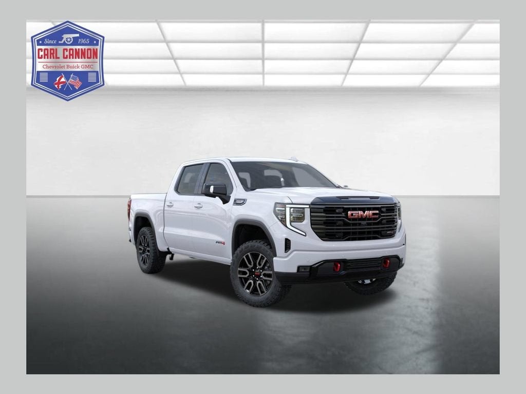 2026 GMC Sierra 1500 AT4 in Summit White — front three-quarter view