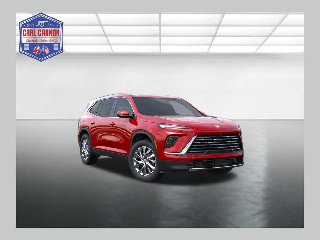2026 Buick Enclave Preferred in Cherry Red Tintcoat — front three-quarter view