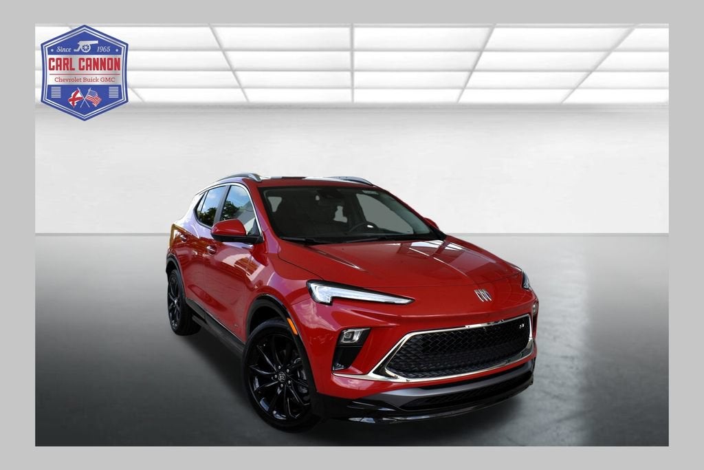 2026 Buick Encore GX Sport Touring in Brilliant Red — front three-quarter view